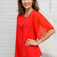 Best Of My Love Short Sleeve Blouse In Red