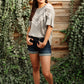 Break Away Top In Gray