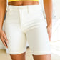 Brenda Mid Rise Cuffed Denim Bermuda Shorts