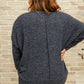 Brushed Drop Shoulder Sweater In Black