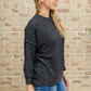 Brushed Drop Shoulder Sweater In Black