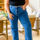 Caitlin High Rise Split Hem Straight Jeans