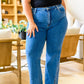 Caitlin High Rise Split Hem Straight Jeans