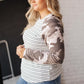 Camo & Stripes Raglan Top