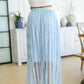 Cascading Ruffles A-Line Skirt