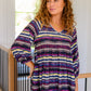 Circle Back Striped V-Neck Top
