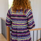 Circle Back Striped V-Neck Top