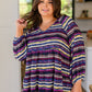 Circle Back Striped V-Neck Top