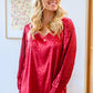 Cityscape Blouse In Burgundy