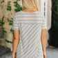 Cozy In Stripes Top in Gray