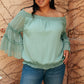 Dreaming Of Swiss Dots Top in Sage