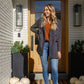 Enjoy This Moment V Neck Blouse In Toffee