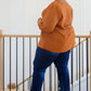 Enjoy This Moment V Neck Blouse In Toffee