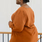 Enjoy This Moment V Neck Blouse In Toffee