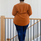 Enjoy This Moment V Neck Blouse In Toffee