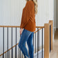 Enjoy This Moment V Neck Blouse In Toffee