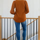 Enjoy This Moment V Neck Blouse In Toffee