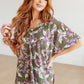 Flower Girl Floral V-Neck Top