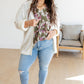 Flower Girl Floral V-Neck Top
