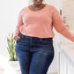 Fun Beginnings Raglan Top In Dusty Mauve