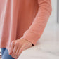 Fun Beginnings Raglan Top In Dusty Mauve