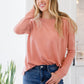 Fun Beginnings Raglan Top In Dusty Mauve
