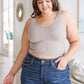 Fundamentals Ribbed Seamless Reversible Tank in Light Mocha