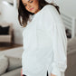 Happier Now Henley Hoodie in Ivory