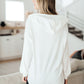 Happier Now Henley Hoodie in Ivory