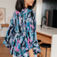 Have it All Angel Sleeve Top in Abstract Magenta