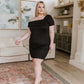 Head Over Heels Asymmetrical Neckline Dress