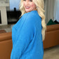 Ribbed Brushed Hacci Sweater in Ocean Blue