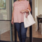 Woven and Worn Tote in Ivory