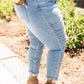 Kandis Mid-Rise Bleach Splash Jeans