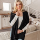 Knitted Fuzzy Pom Pom Scarf In Black