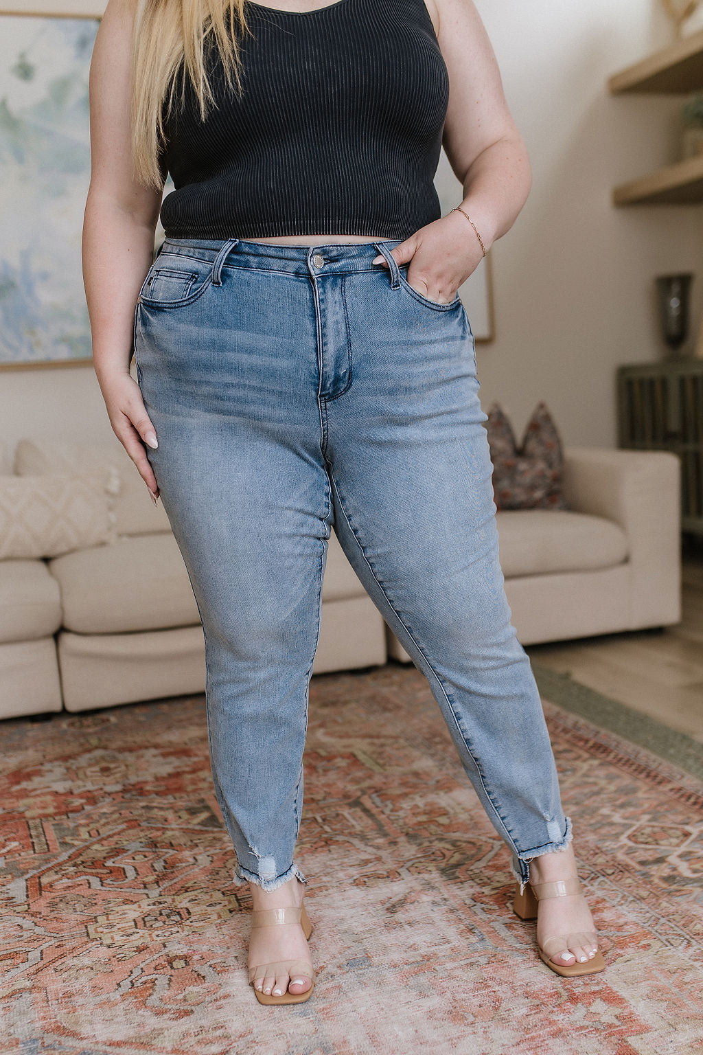 Mariah Mid Rise Cool Relaxed Jeans (24W)