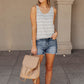 Marina Stripe Tank in Gray