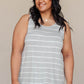 Marina Stripe Tank in Gray