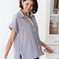Marina Striped Top In Charcoal