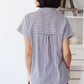 Marina Striped Top In Charcoal