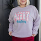 Merry Christmas Sweatshirt in Grey