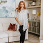 Meyers Striped High Low Boxy Top