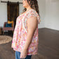 Not So Serious Floral Blouse in Pink
