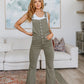 Olivia Control Top Release Hem Overalls in Olive