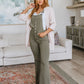 Olivia Control Top Release Hem Overalls in Olive