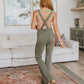 Olivia Control Top Release Hem Overalls in Olive