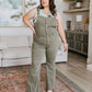 Olivia Control Top Release Hem Overalls in Olive