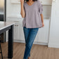 Pleasantly Perfect Bubble Sleeve Peasant Blouse