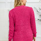 Popcorn Knit Cardigan In Magenta