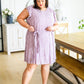 Sandra Striped Flutter Sleeve Dress
